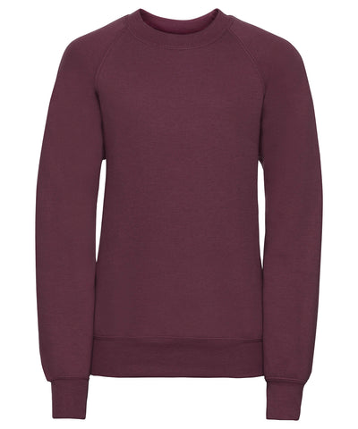 Sudadera infantil de manga ragln | Burdeos