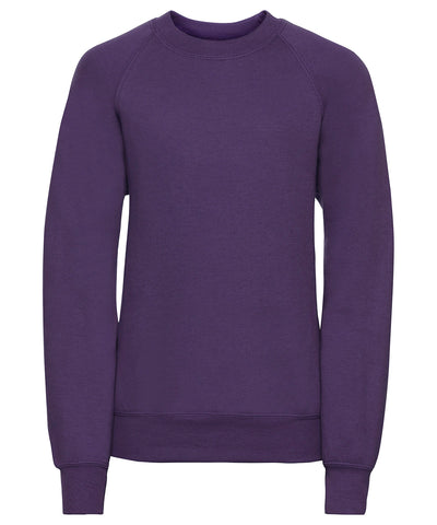 Sudadera infantil de manga ragln | Morado