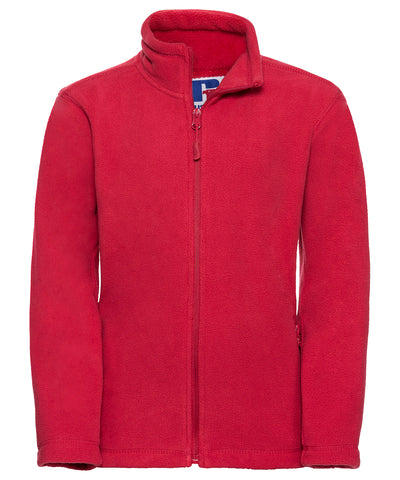 Forro polar infantil con cremallera completa para exteriores | Rojo Clsico