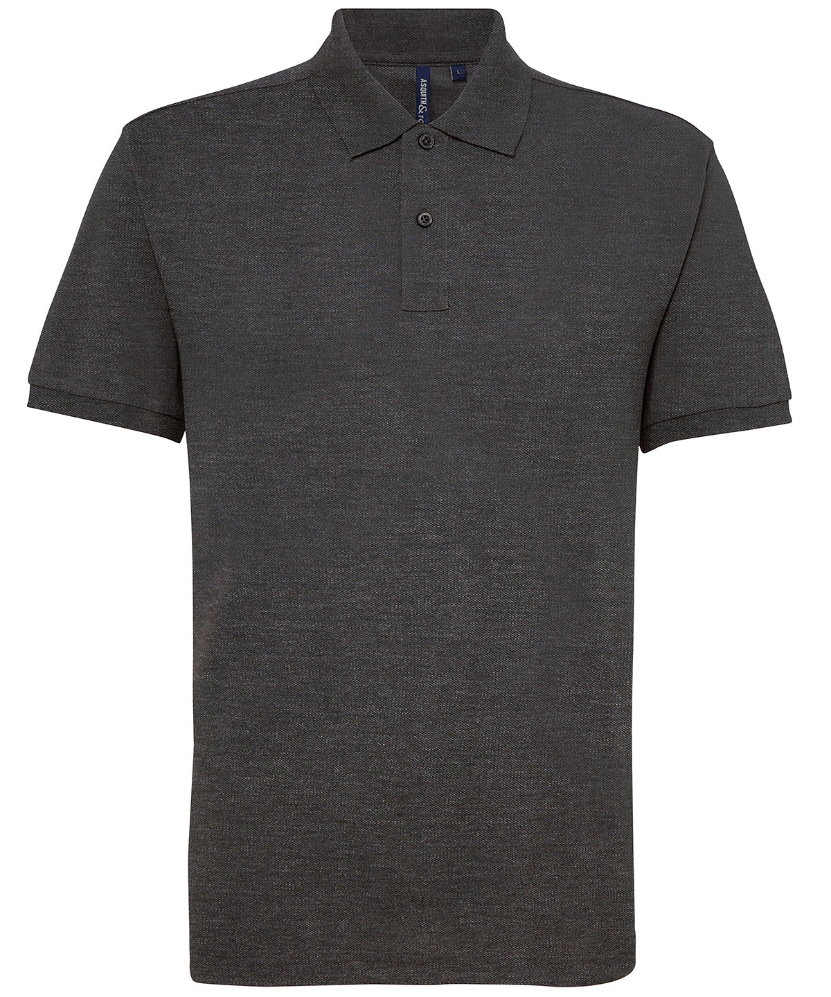 Polo de mezcla de polialgodn para hombre | Gris Carbn