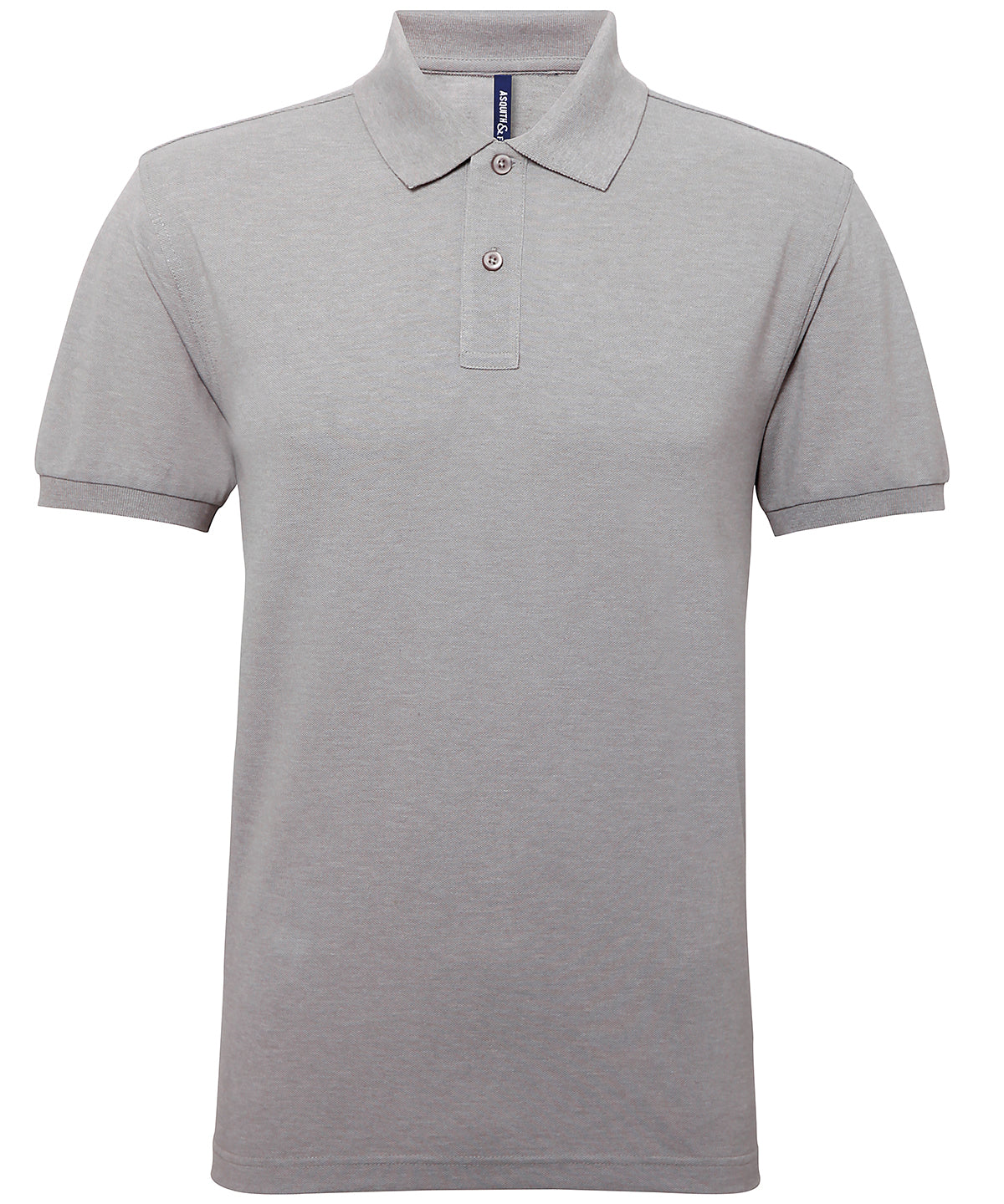Polo de mezcla de polialgodn para hombre | Gris Jaspeado