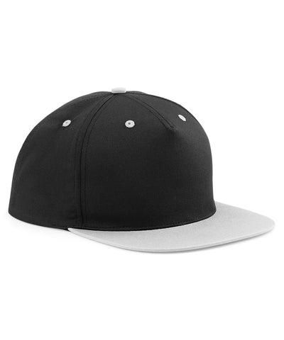 Gorra snapback de 5 paneles con contraste | Negro/Gris
