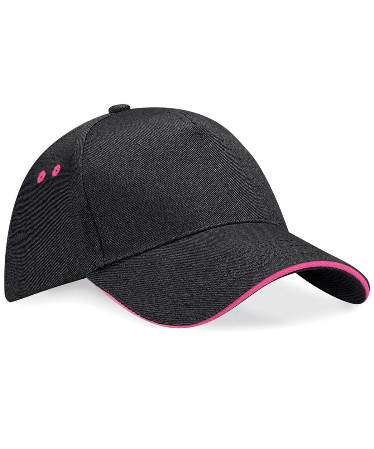 Gorra Ultimate de 5 paneles - visera sandwich | Black/Fuchsia