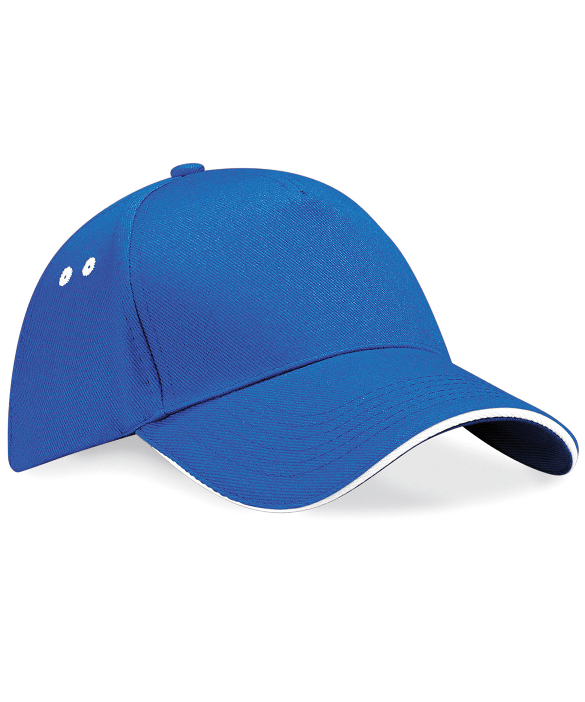 Gorra Ultimate de 5 paneles - visera sandwich | Azul Real Brillante/Blanco