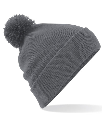 Gorro de lana con pompones original | Gris Grafito