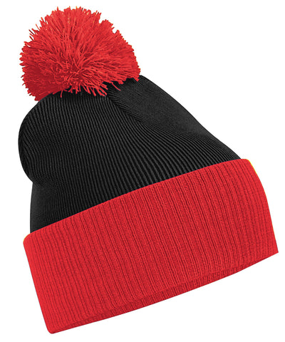Gorro de dos tonos Snowstar® | Negro/Rojo Brillante