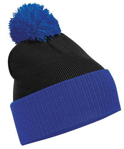Gorro de dos tonos Snowstar® | Negro/Azul Real Brillante