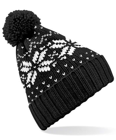 Gorro Fair Isle snowstar® | Negro/Blanco