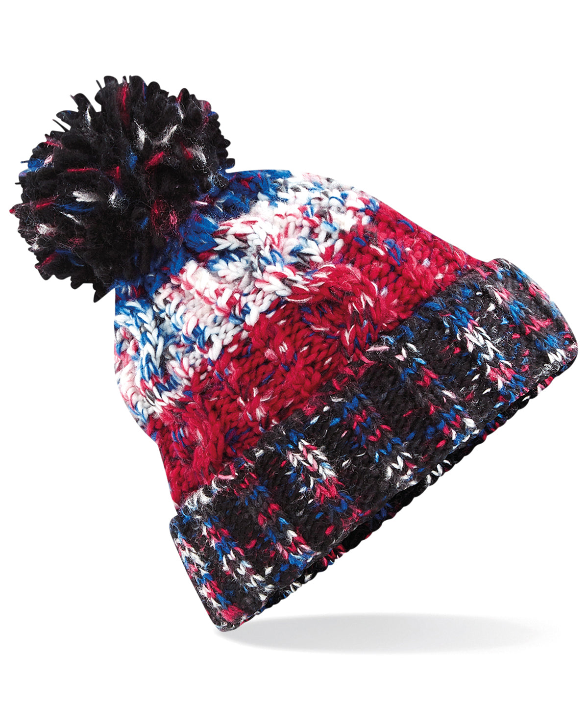 Gorro de lana con pompn y sacacorchos | Negro - Carbn Oscuro