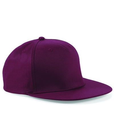 Gorra de rapero de 5 paneles con cierre a presin | Burdeos