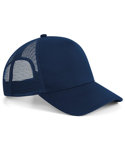 Gorra trucker de microtejido con cierre a presin | Azul Marino Francs