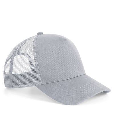 Gorra trucker de microtejido con cierre a presin | Gris Claro