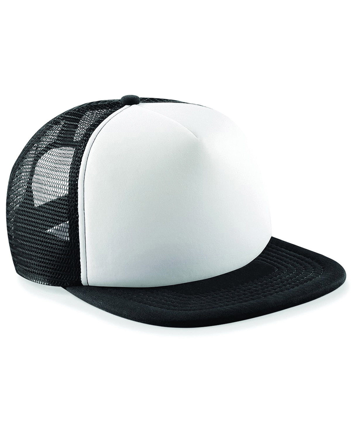Gorra trucker vintage de snapback | Negro/Blanco