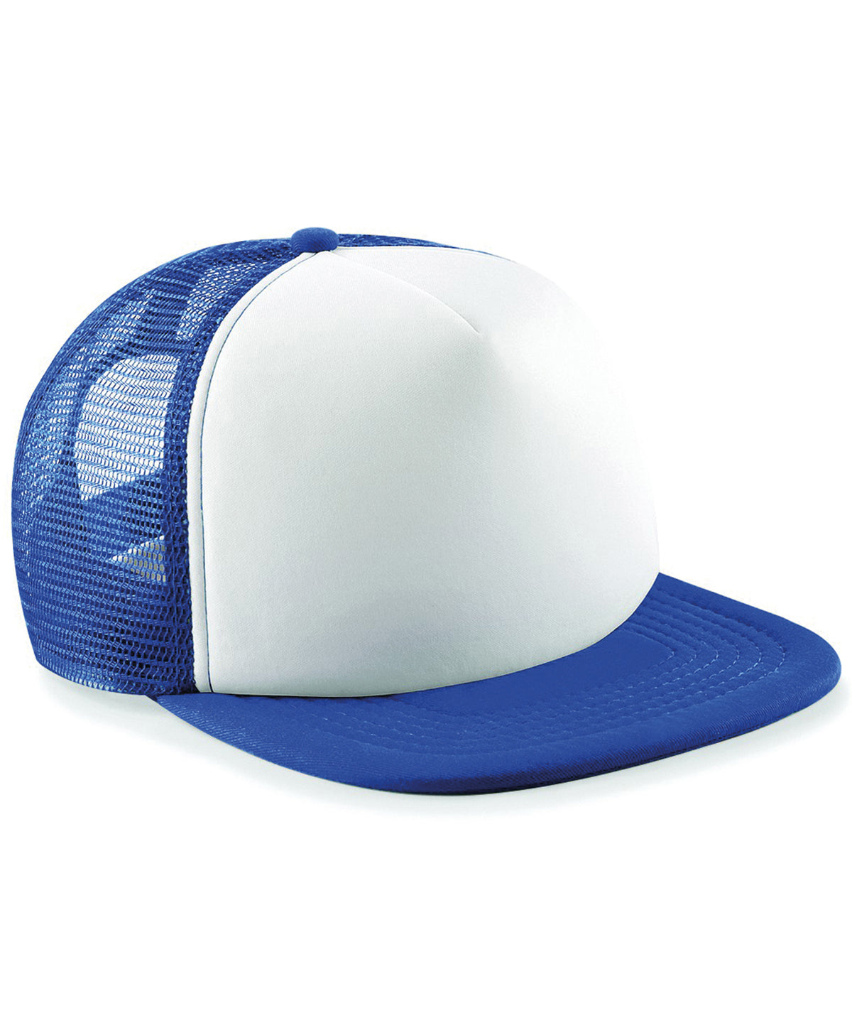 Gorra trucker vintage de snapback | Azul Real Brillante/Blanco