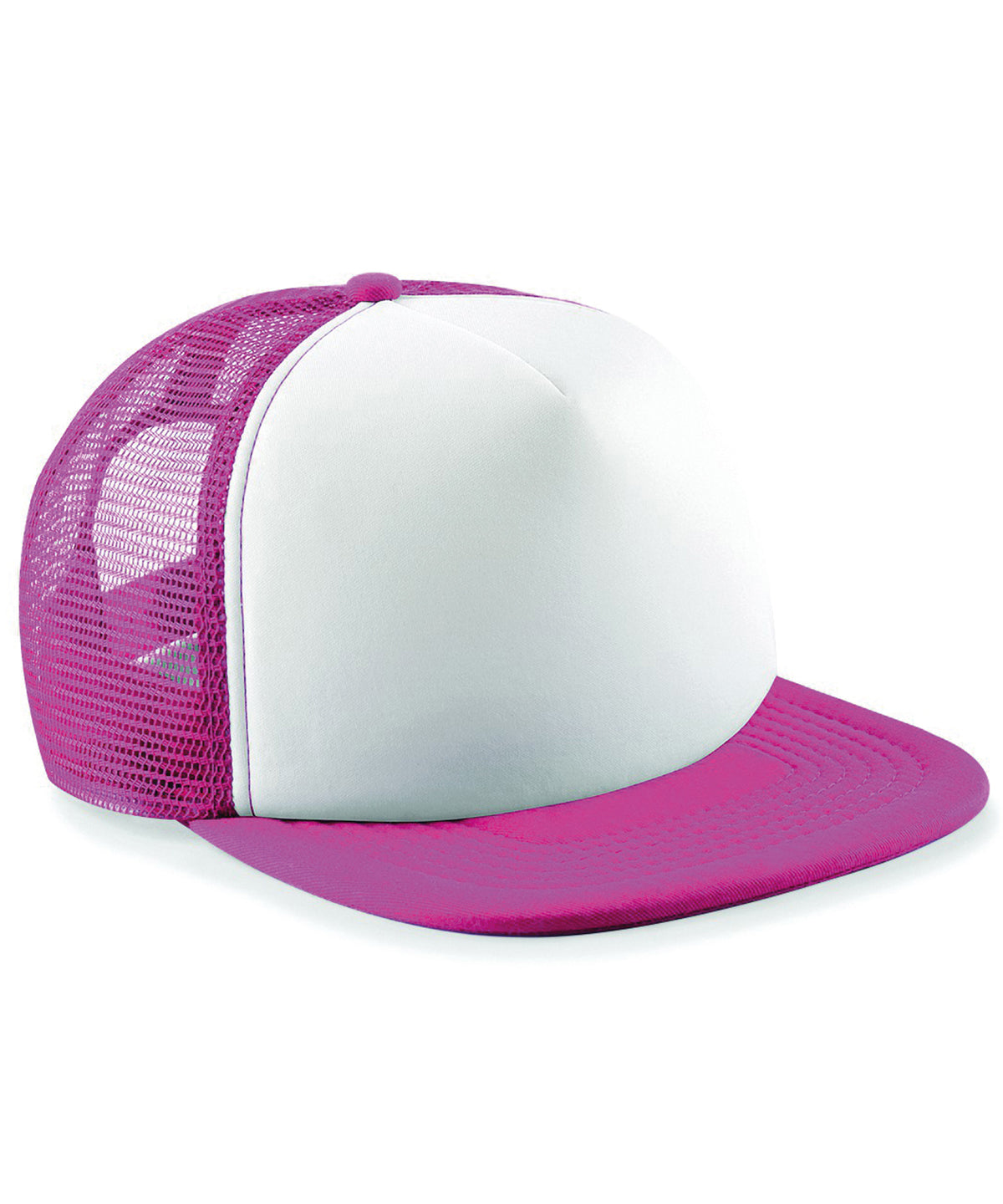 Gorra trucker vintage de snapback | Fucsia/Blanco