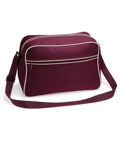 Bolso de hombro retro | Burdeos/Arena