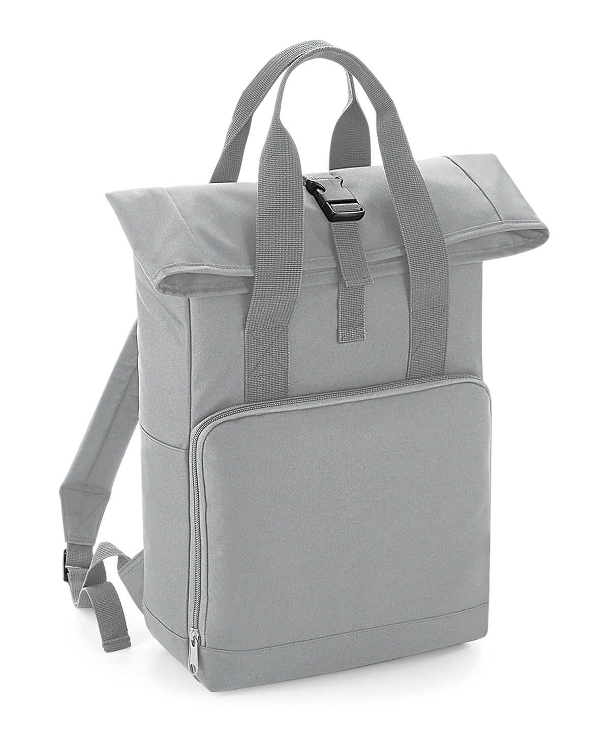 Mochila con doble asa y cierre enrollable | Gris Claro