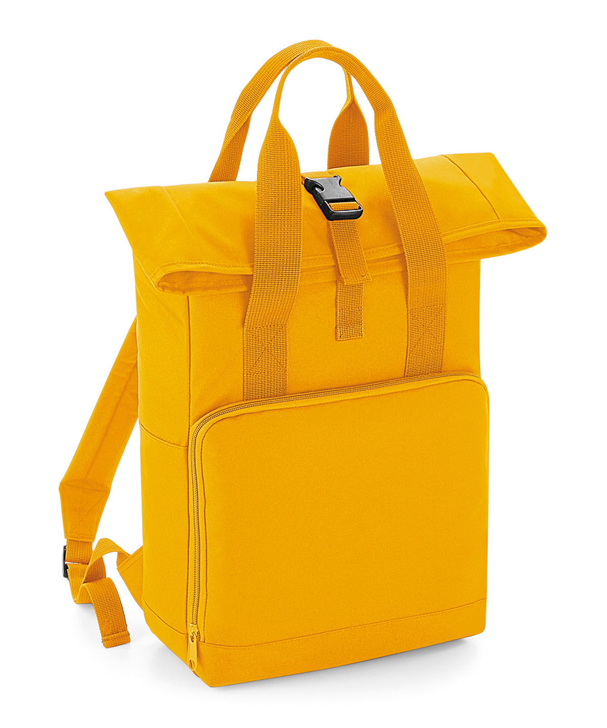 Mochila con doble asa y cierre enrollable | Mostaza