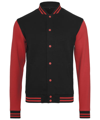 Chaqueta universitaria de sudor | Negro/Rojo