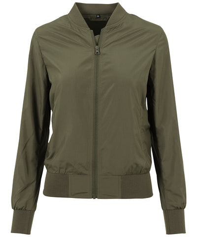 Chaqueta bomber de nylon para mujer | Verde Oscuro