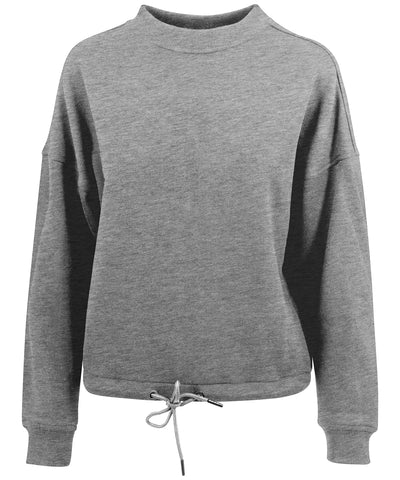 Jersey de cuello redondo oversize para mujer | Gris