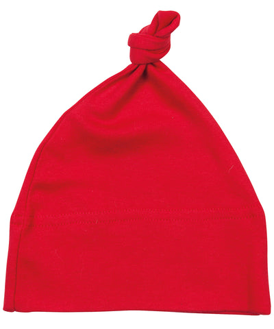 Gorro de beb con un nudo | Rojo