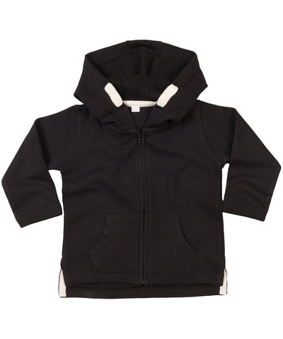 Sudadera con capucha con cremallera para beb | Negro