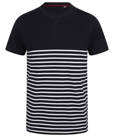 Camiseta de rayas bretonas de manga corta | Azul Marino/Blanco