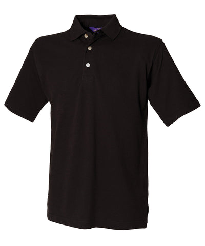 Polo clsico de piqu de algodn con cuello alto | Carbn