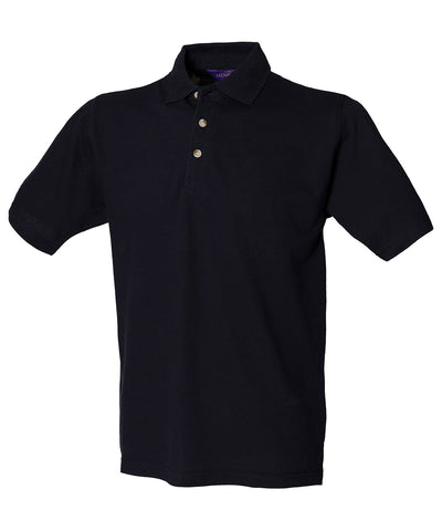 Polo clsico de piqu de algodn con cuello alto | Azul Marino - Azul Profundo