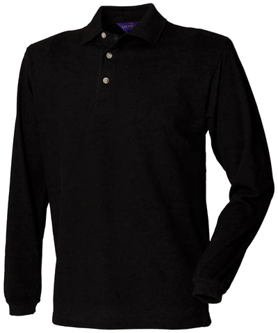 Polo de manga larga de algodn | Negro