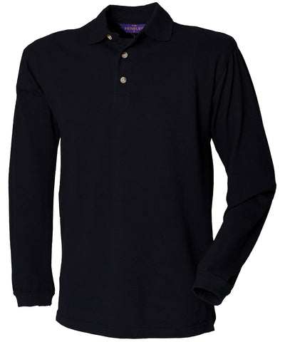 Polo de manga larga de algodn | Azul Marino