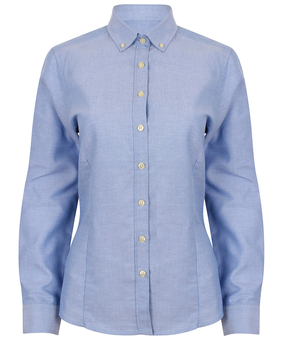 Camisa Oxford de manga larga moderna para mujer | Azul Cielo