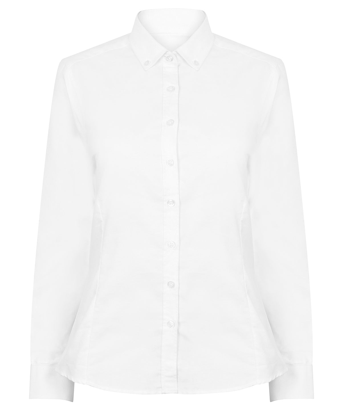 Camisa Oxford de manga larga moderna para mujer | Blanco