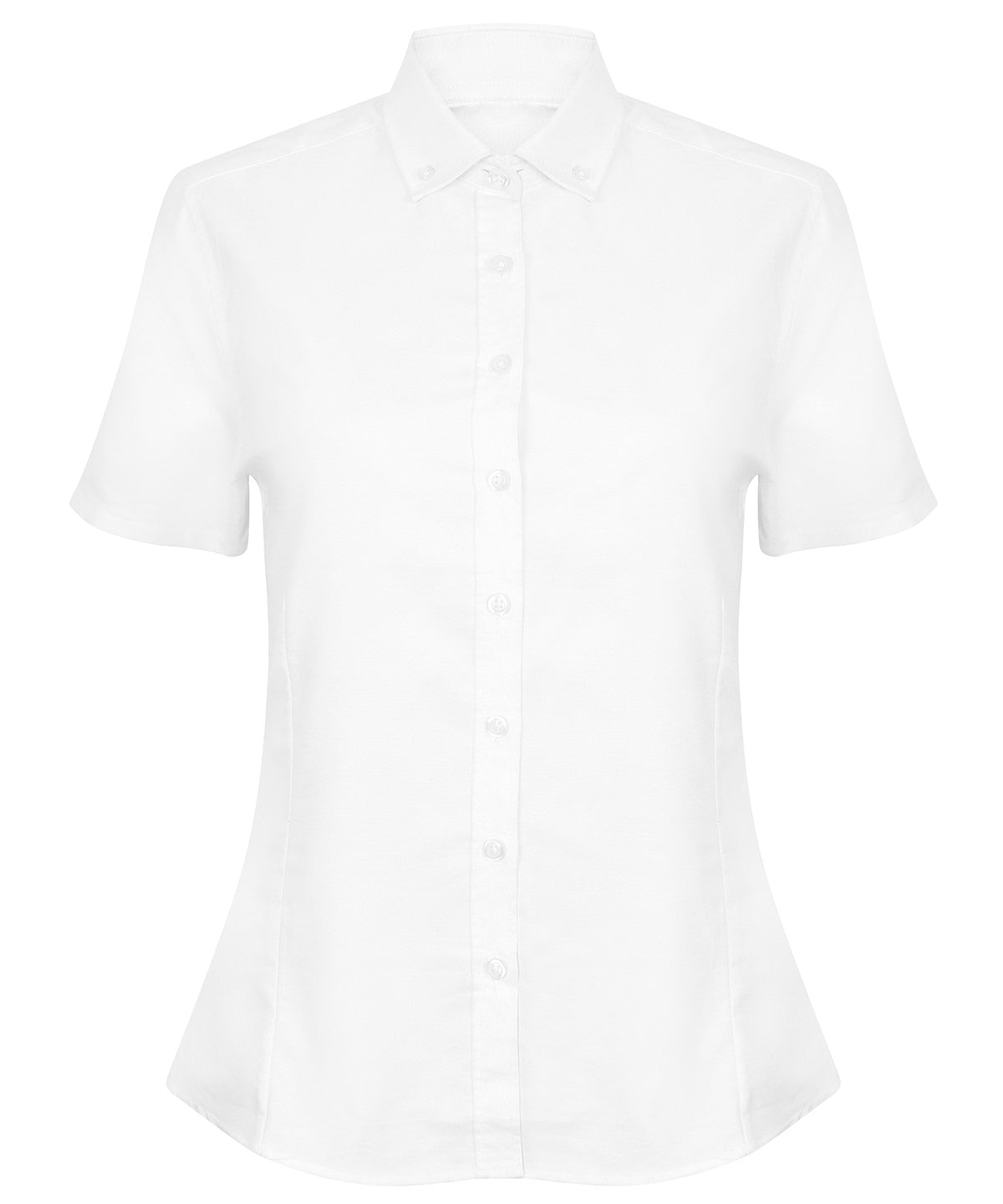 Camisa Oxford de manga corta moderna para mujer | Blanco