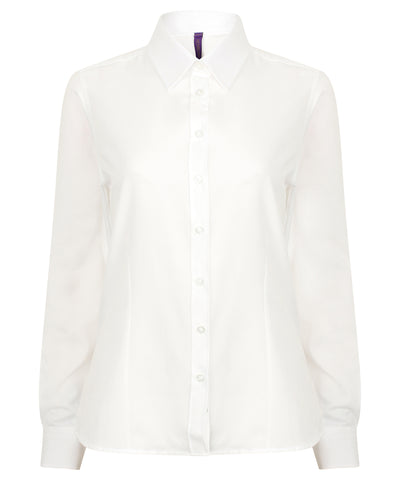 Camiseta de manga larga para mujer con tecnologa de absorcin de humedad y antibacteriana | Blanco