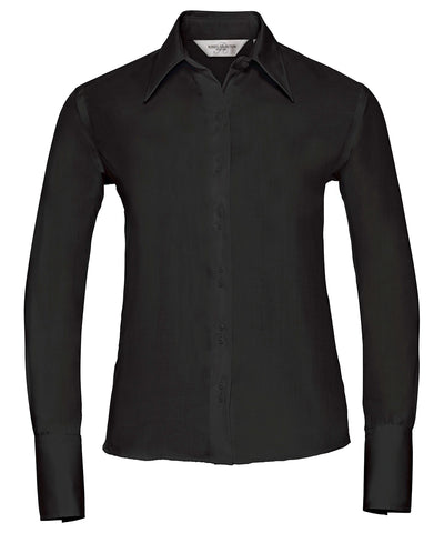 Camisa de mujer de manga larga definitiva sin planchado | Negro