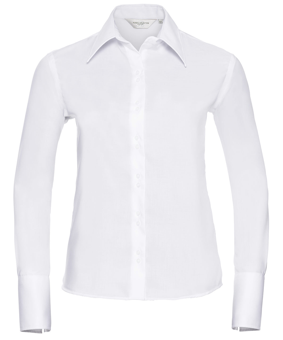 Camisa de mujer de manga larga definitiva sin planchado | Blanco