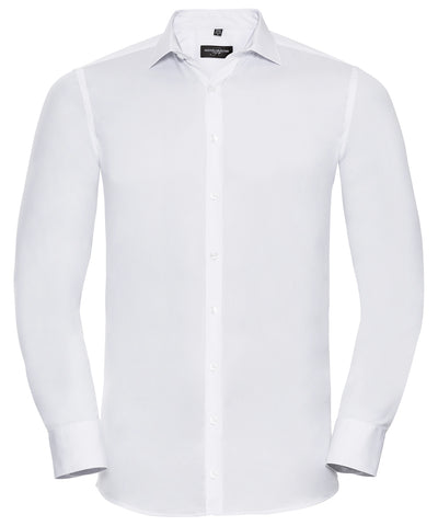 Camisa de manga larga de mxima elasticidad | Blanco