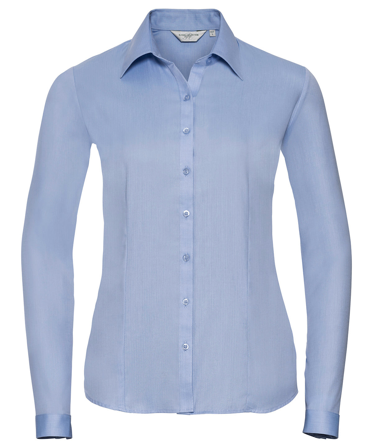 Camisa de mujer de espiga de manga larga | Azul Claro