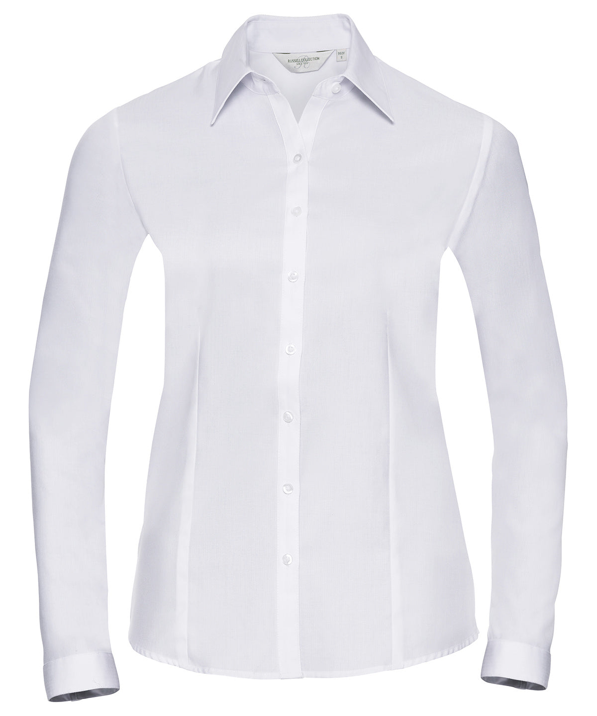 Camisa de mujer de espiga de manga larga | Blanco