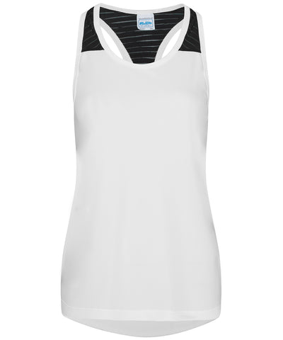 Chaleco de entrenamiento fresco y suave para mujer | Blanco rtico/Negro