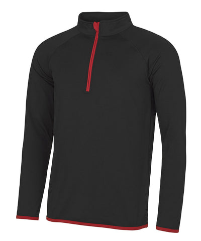 Sudadera con cremallera Cool | Negro Intenso/Fuego Carmes