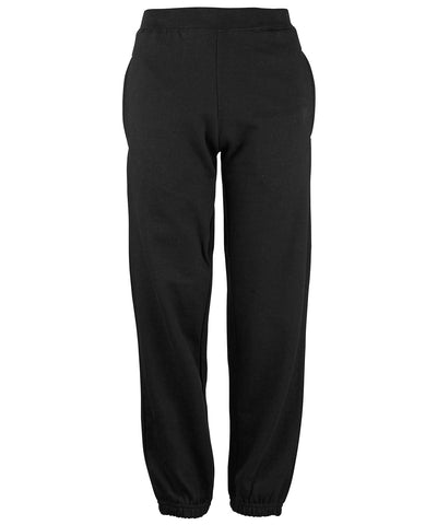 Pantalones de chndal con puos para nios | Negro Profundo - Negro Intenso Oscuro