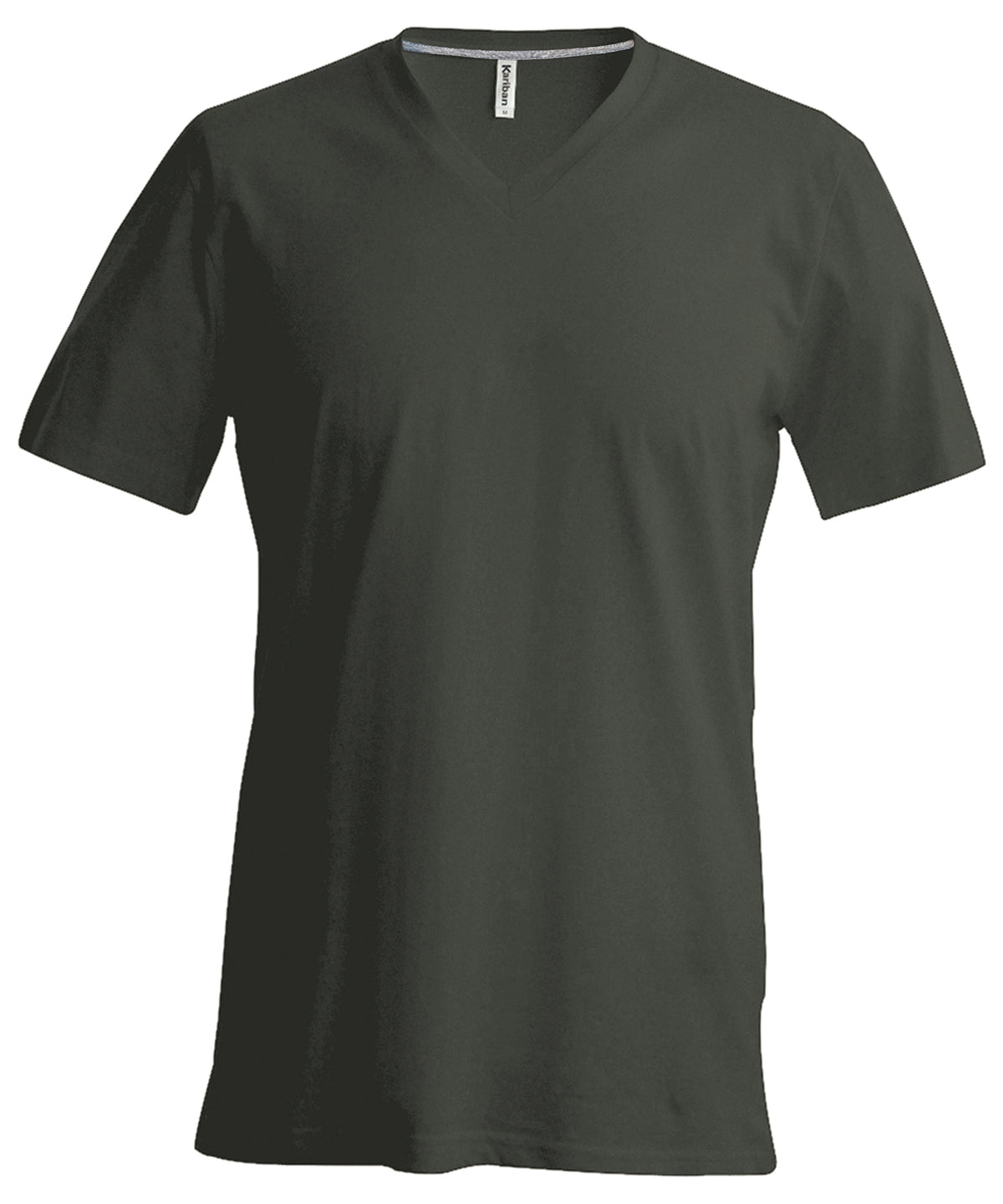 Camiseta de manga corta con cuello en V para hombre | Caqui