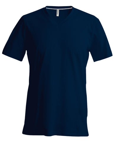 Camiseta de manga corta con cuello en V para hombre | Azul Marino