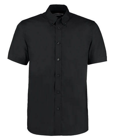 Camisa de trabajo de manga corta (corte clsico) | Negro - Carbn