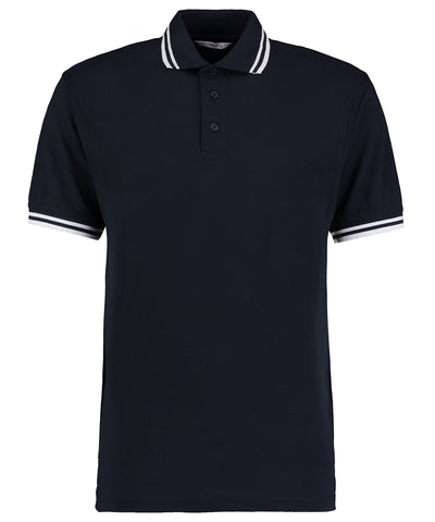 Polo de cuello con ribete (corte clsico) | Azul Marino/Blanco