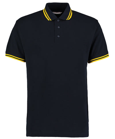 Polo de cuello con ribete (corte clsico) | Azul Marino/Amarillo