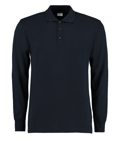 Polo de piqu de manga larga (corte clsico) | Azul Marino